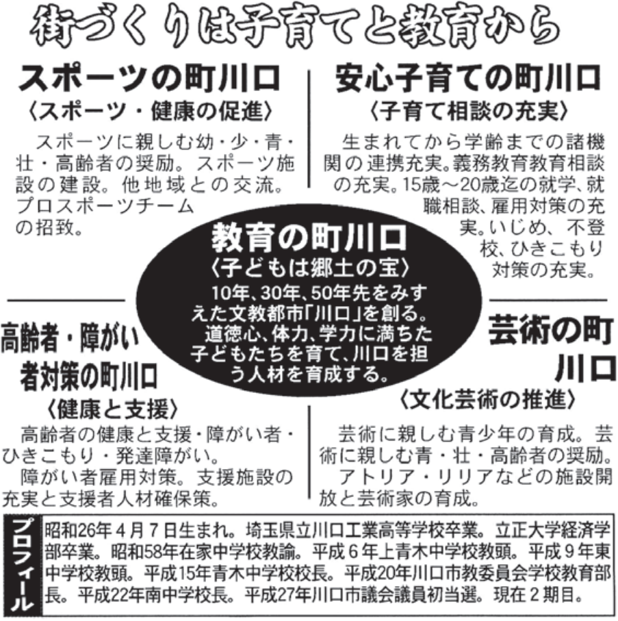 坂本大典議員の選挙公報